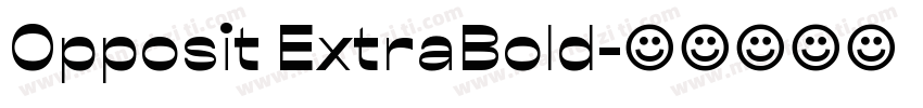 Opposit ExtraBold字体转换